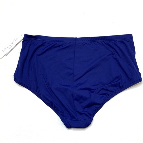 NWT La Blanca high rise bikini swim bottoms 16 1X plus size purple free shipping - Picture 4 of 6